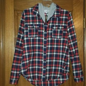 Ci Sono by Cavalini Hooded Flannel Size L